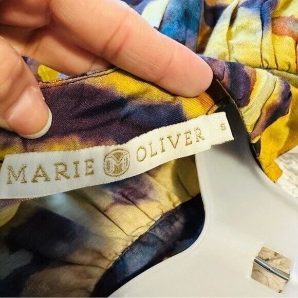 Marie Oliver Wren Top Silk in Tuscan Sunset In Multi Women’s Size Small - Picture 9 of 10